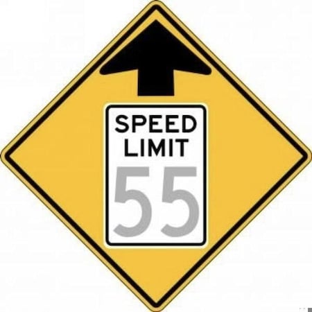 Accuform SEMICUSTOM SPEED LIMIT SIGN SPEED FRW53550RA FRW53550RA
